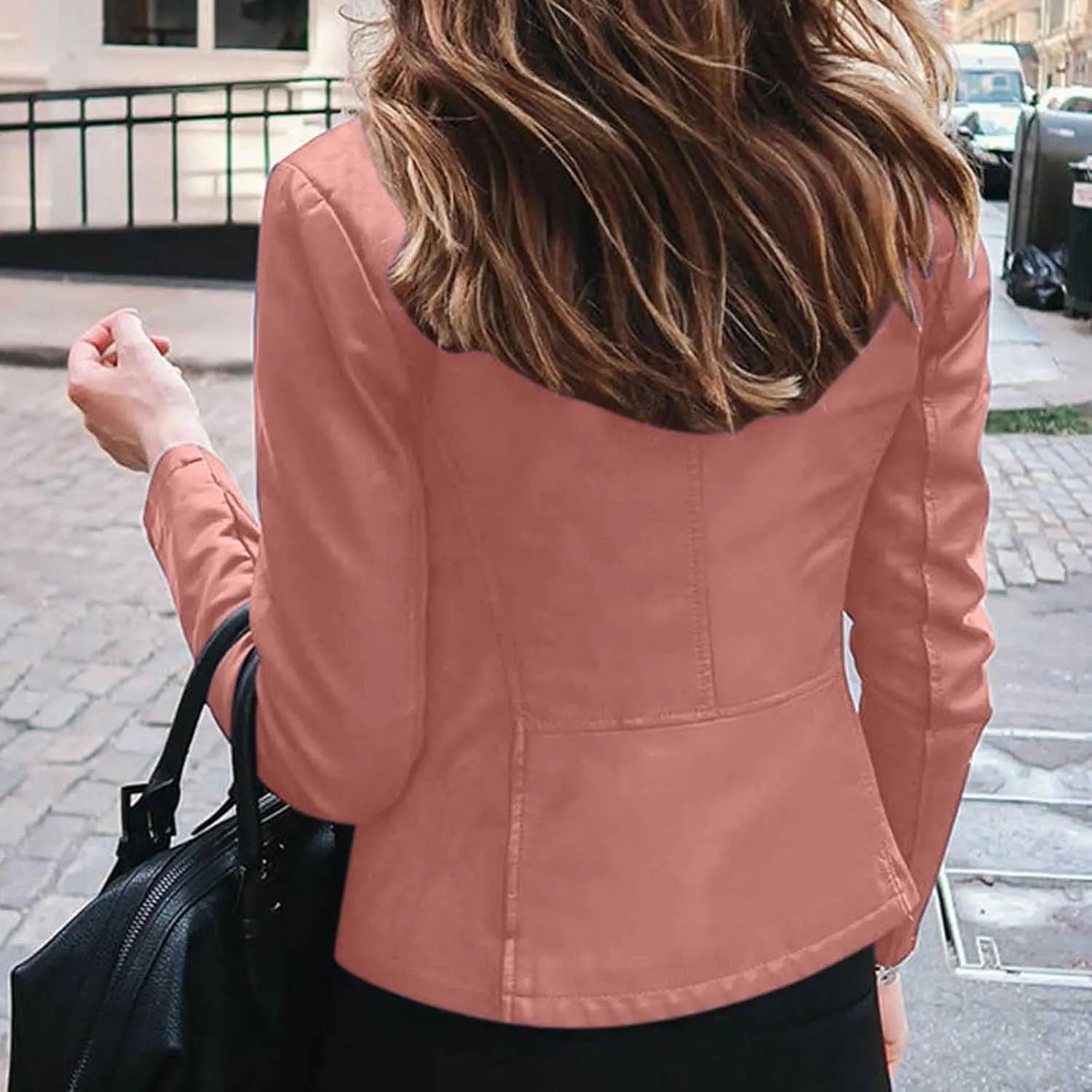 Kuluzego Womens Cardigan Front Coat Baby Tees Jacket Outerwear for Women Long Sleeve Faux Leather Fall Winter Coat 2025 Y2K