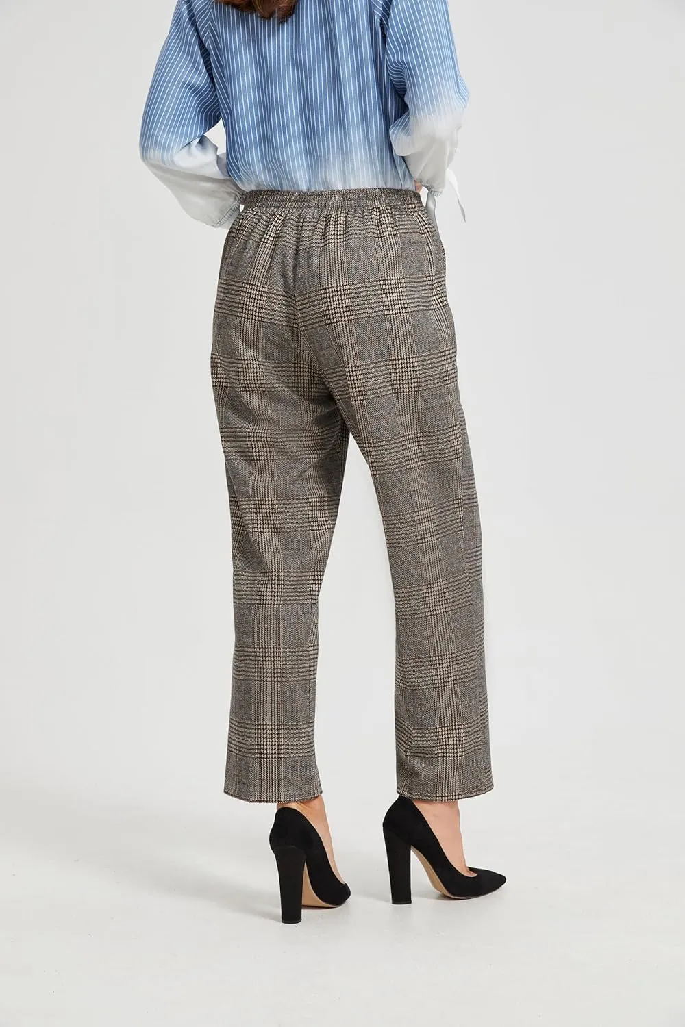 KYAL Women's High Waisted Stretchy Work Pants Straight Leg Business Office Trousers