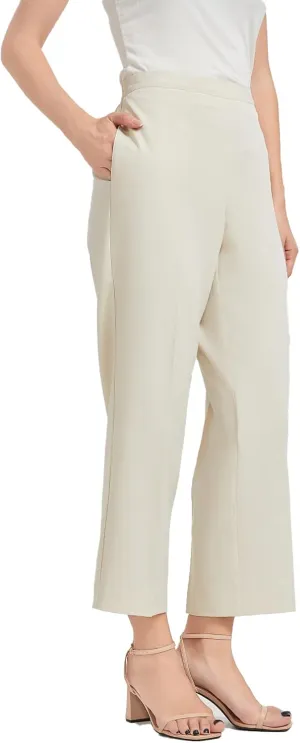 KYAL Women's High Waisted Stretchy Work Pants Straight Leg Business Office Trousers