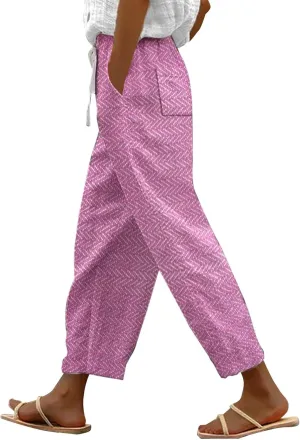 LCMTWX Beach Pants for Women 2025 Pants with Pockets Wide Leg Cropped Pants for Women Capri Pants 2025 Pants with Pockets