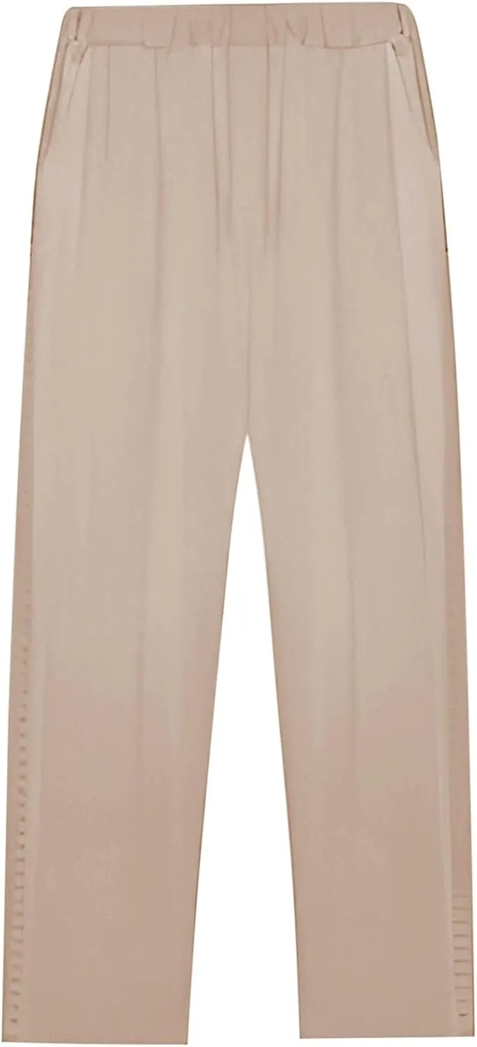LCMTWX Loose Linen Pants for Women 2025 Pants with Pockets Wide Leg Cropped Pants for Women Capri Pants 2025 Pants with