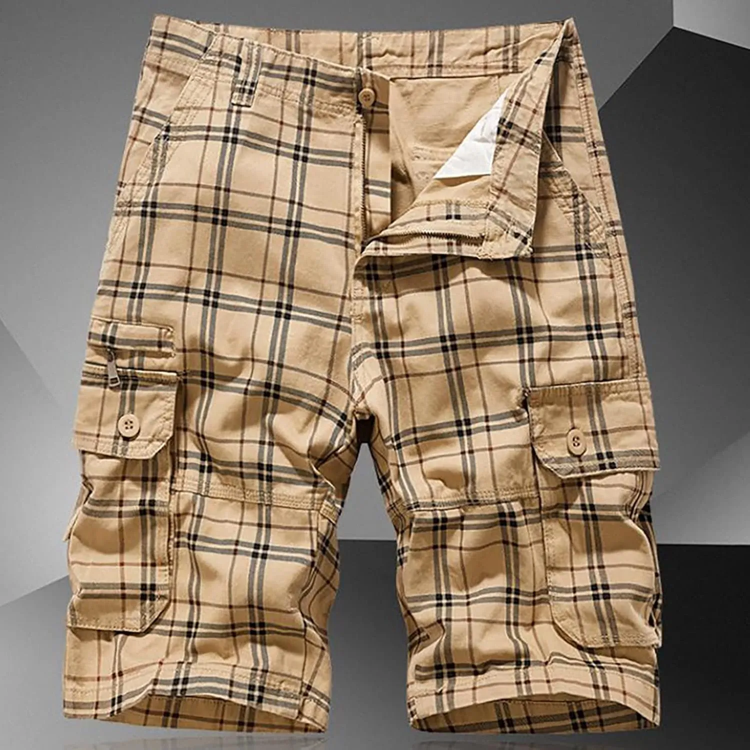 LCMTWX Men's Cargo Shorts with Multi-Pocket and Fashion Summer Leisure Pants Overalls Men's Pants Men Cargo Shorts with