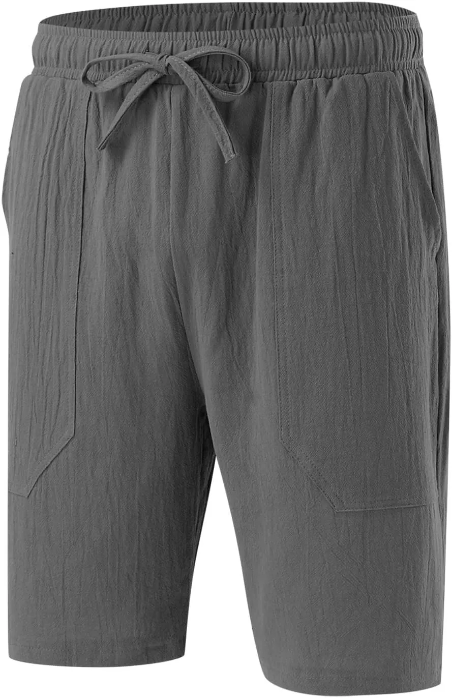LCMTWX Men's Shorts Mens Casual Cotton Pockets Beach Fitness Bodybuilding Pants Men's pants Mens Red Shorts Ropa Mens Big