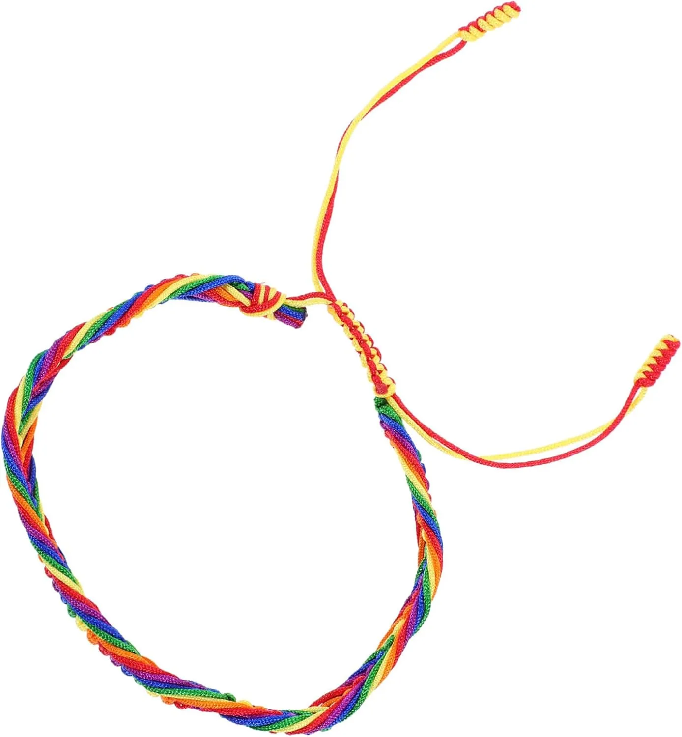 Lgbt Pride Rainbow Bracelet Woven Wristband Chic Custom Jewelry for Women