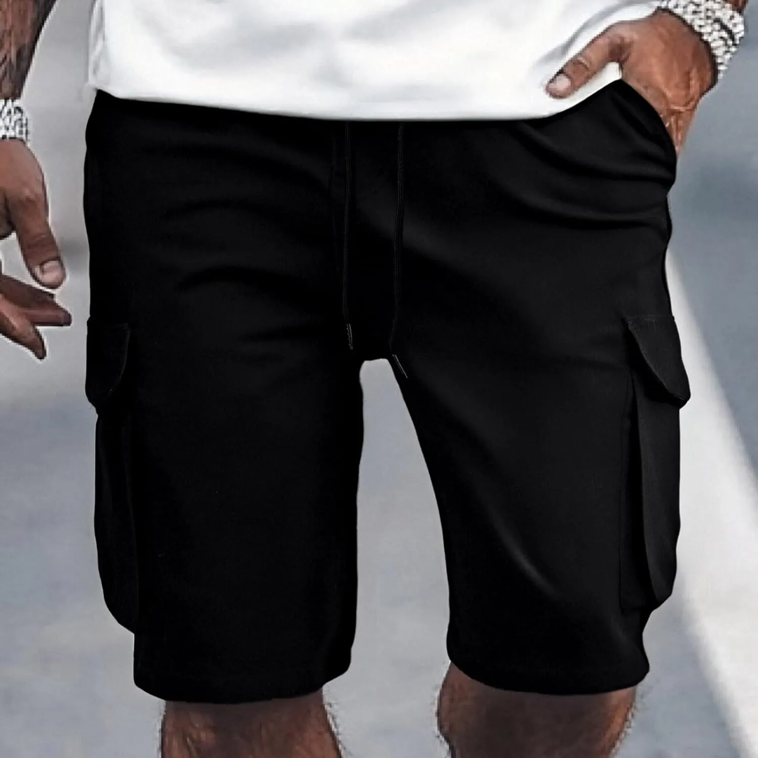 Linen Mens Shorts Big and Tall for Men Denim Tee Cargo Khaki Corduroy Graphic Men's Casual Camouflage Elastic Waist