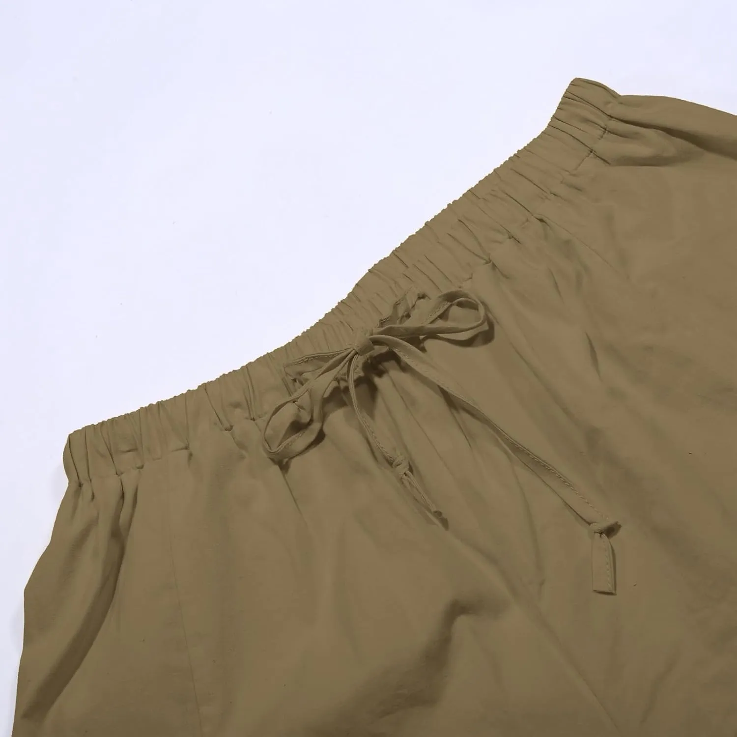 Linen Pants Women - Beach Pants for Women Casual Flowy Palazzo Pants Drawstring Wide Leg Linen Pants 2025 Summer Pants