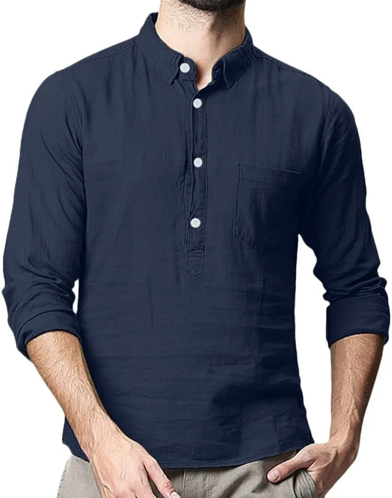 Linen Shirts,Long Sleeve Loose Plus Size Shirt Baggy 2024 Trendy Casual T-Shirt Pocket Blouse Tees Top
