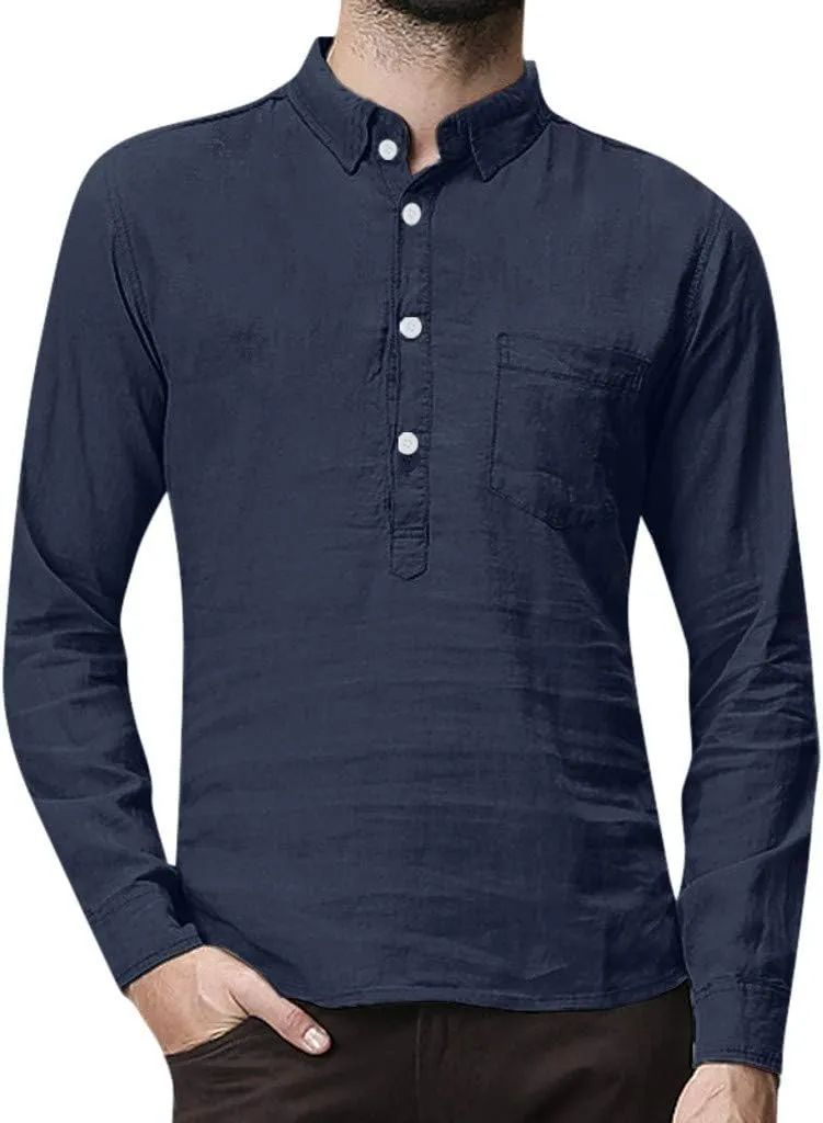 Linen Shirts,Long Sleeve Loose Plus Size Shirt Baggy 2024 Trendy Casual T-Shirt Pocket Blouse Tees Top