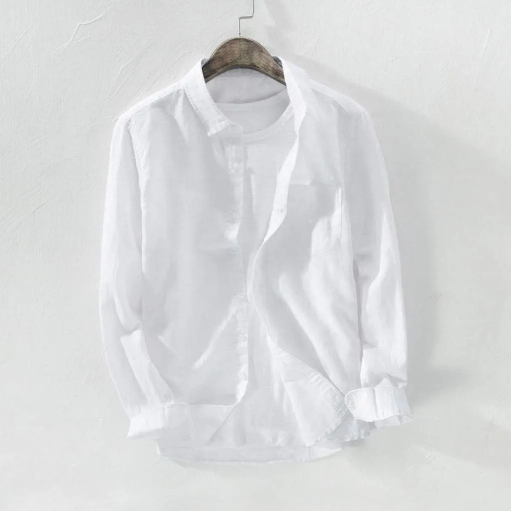 Linen Shirts,Long Sleeve Loose Plus Size Shirt Baggy 2024 Trendy Casual T-Shirt Pocket Blouse Tees Top