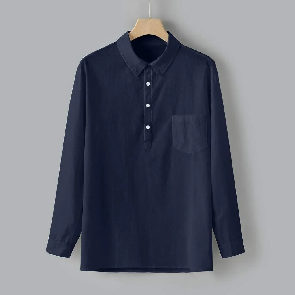 Linen Shirts,Long Sleeve Loose Plus Size Shirt Baggy 2024 Trendy Casual T-Shirt Pocket Blouse Tees Top