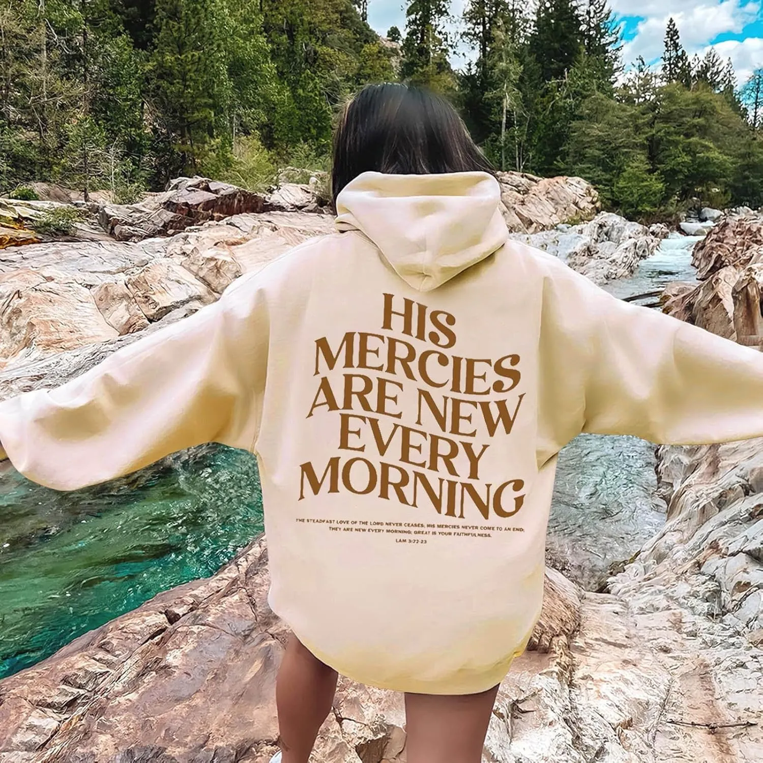 Living Water Eternal Life Christian Womens Hoodies Jesus Faith Graphic Oversized Long Sleeve Sweatshirts Fall Casual Pullover
