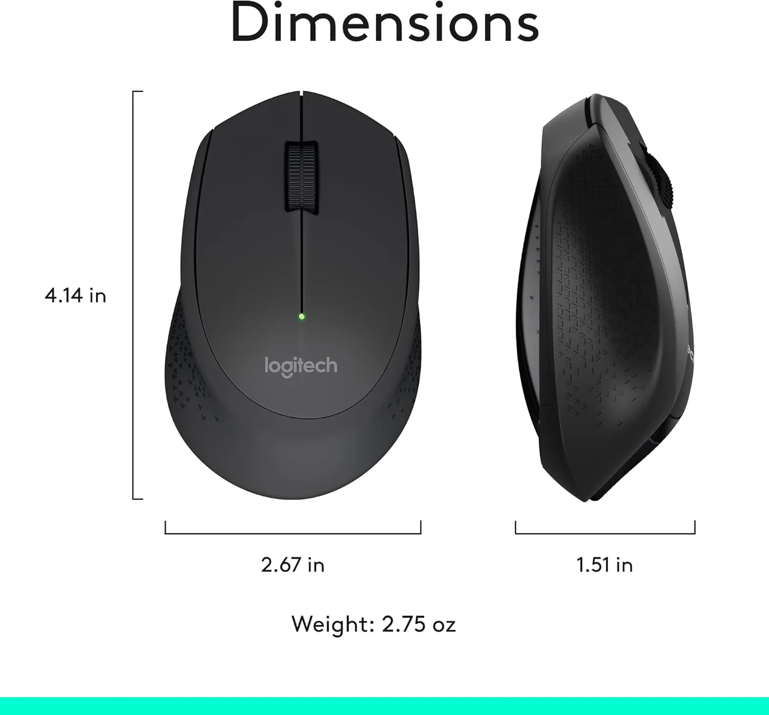 Logitech MK345 Wireless Keyboard and Mouse Combo with Palm Rest, 2.4 GHz USB Receiver, Compatible with PC, Laptop, Black