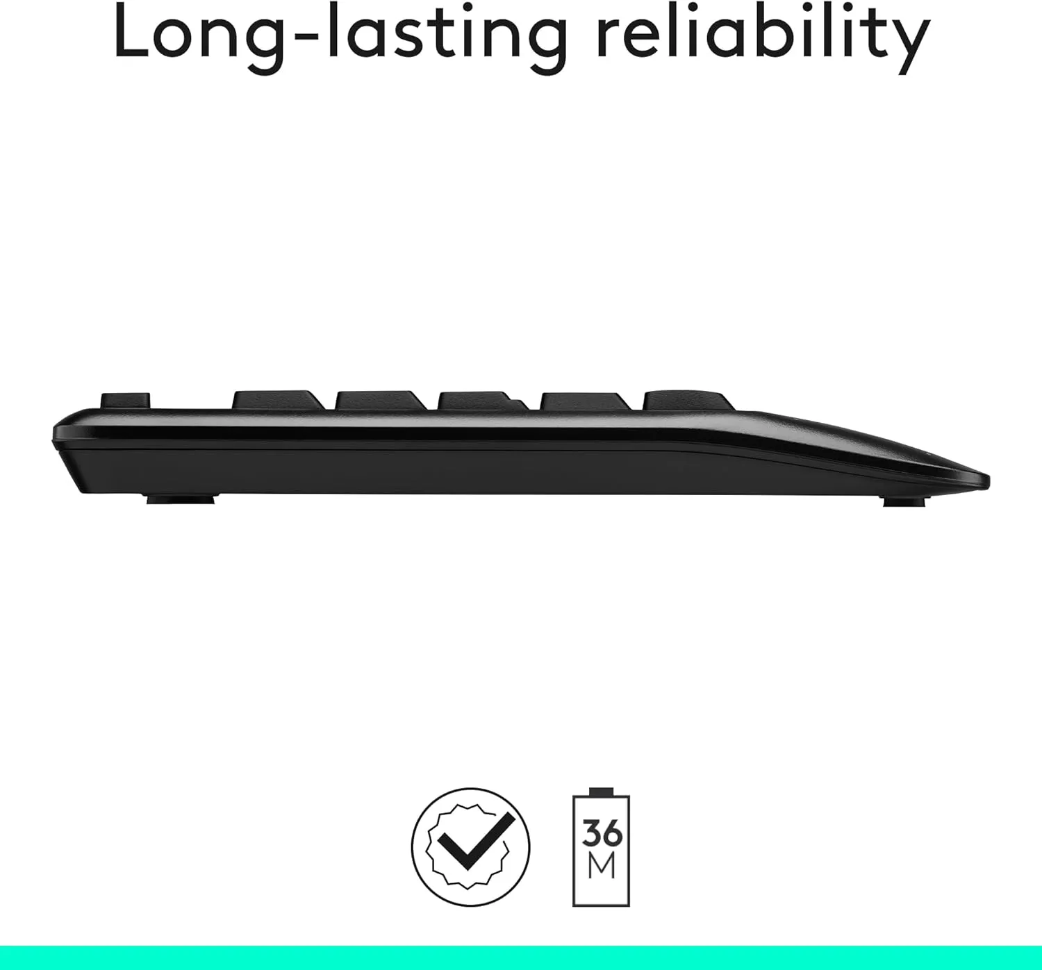 Logitech MK345 Wireless Keyboard and Mouse Combo with Palm Rest, 2.4 GHz USB Receiver, Compatible with PC, Laptop, Black