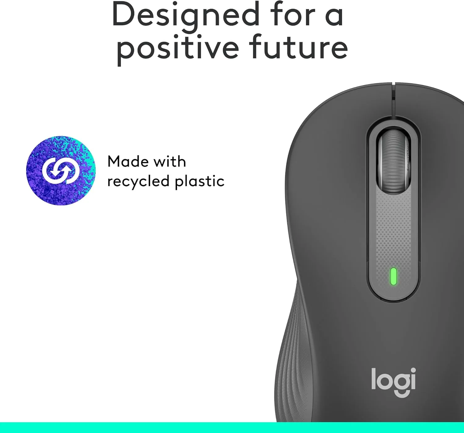 Logitech Signature M650 L Left Wireless Mouse - For Large Sized Left Hands, 2-Year Battery, Silent Clicks, Customizable Side Buttons, Bluetooth, for PC/Mac/Multi-Device/Chromebook - Graphite