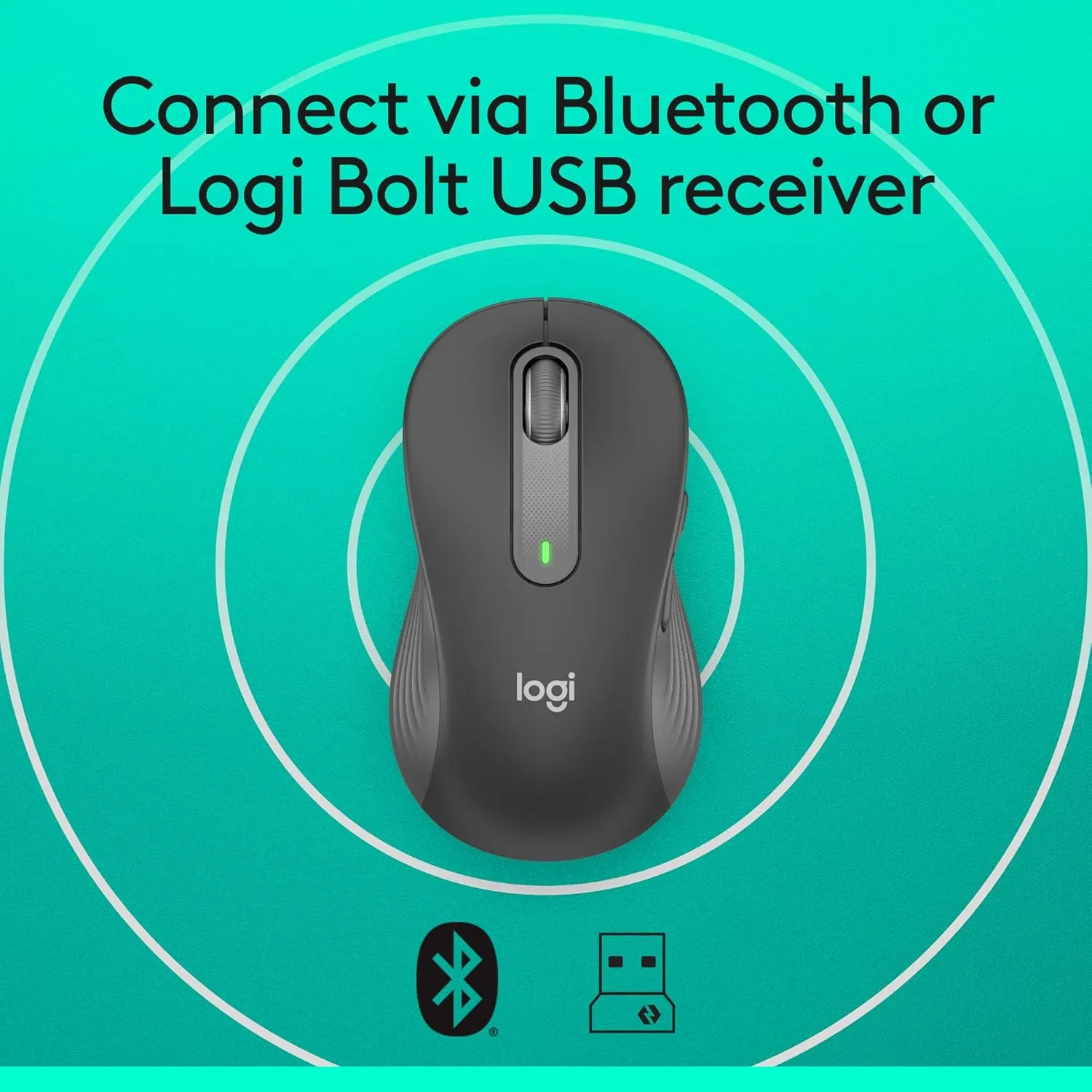 Logitech Signature M650 L Left Wireless Mouse - For Large Sized Left Hands, 2-Year Battery, Silent Clicks, Customizable Side Buttons, Bluetooth, for PC/Mac/Multi-Device/Chromebook - Graphite