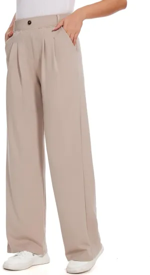 M MOTEEPI Women's Wide Leg Dress Pants Work Pants Pull on Business Casual Office Trousers Slacks 29"/31"
