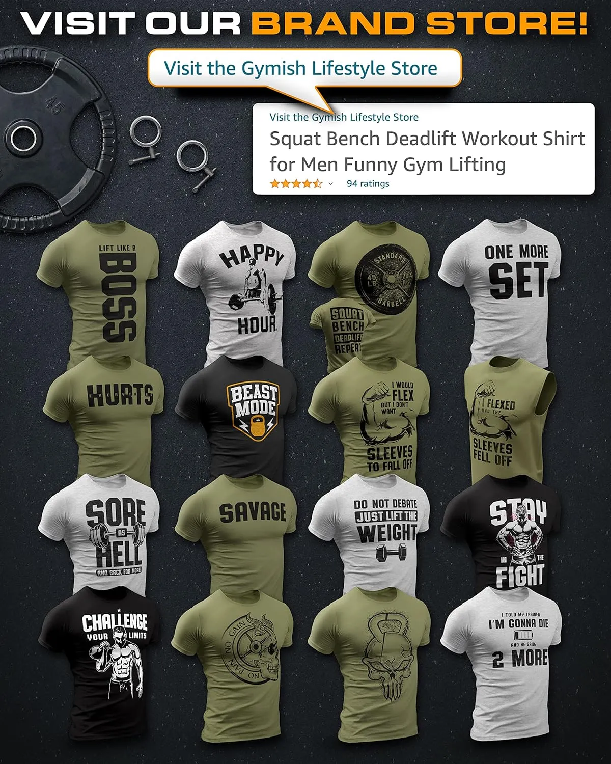 Man on Mission Workout Shirts for Men, Motivational Gym Funny Lifting T-Shirts