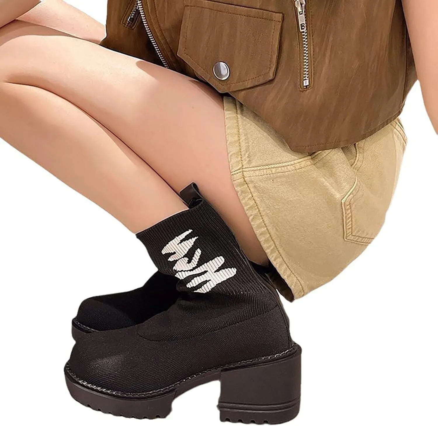 Men Ankle Boots White Booties Womens Wide Width Boots Chunky Brown Boots Black Ankle Boots for Women Chunky Heel Wide Width Women Ankle Boots No Heel