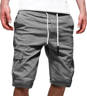 Mens 2024 Cargo Shorts Multi Pockets Combat Track Fashion Outdoor Hiking Bermuda Solid Hipster Street Versatile Casual Pants