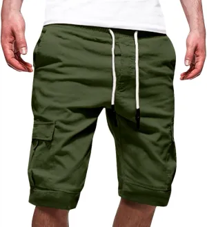 Mens 2024 Cargo Shorts Multi Pockets Combat Track Fashion Outdoor Hiking Bermuda Solid Hipster Street Versatile Casual Pants