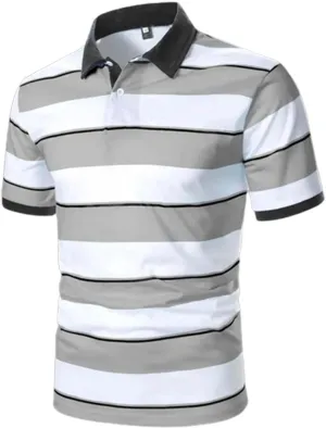 Mens Big and Tall Polo ShirtsStriped ShirtsBlack Work Shirts for MenWhite Shirts for Men Adult