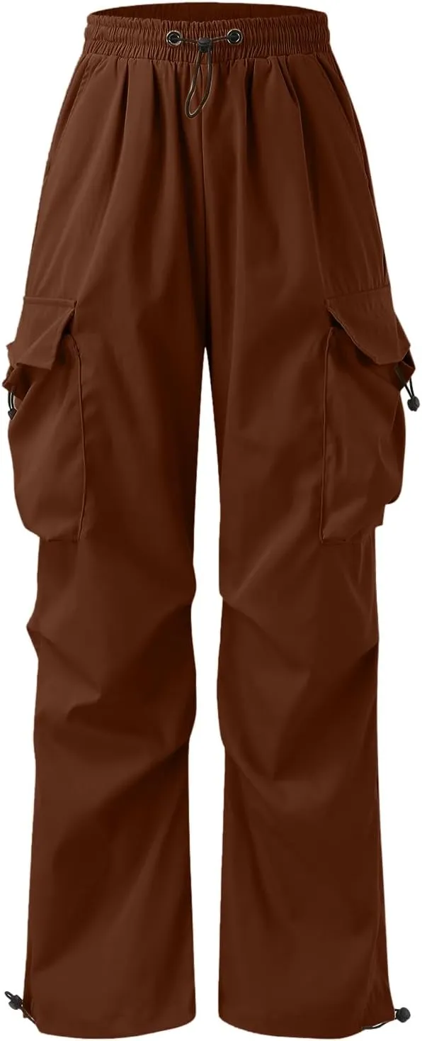 Mens Cargos Pant Drawstring Elastic Waist Work Pant with Pockets Casual Stretch Cargo Joggers Men