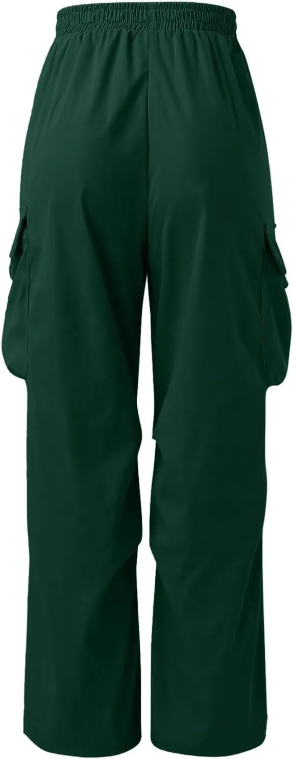 Mens Cargos Pant Drawstring Elastic Waist Work Pant with Pockets Casual Stretch Cargo Joggers Men
