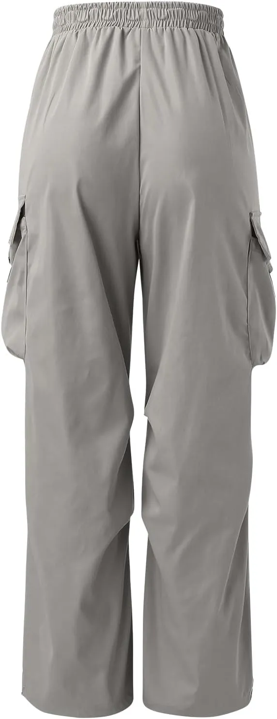 Mens Cargos Pant Drawstring Elastic Waist Work Pant with Pockets Casual Stretch Cargo Joggers Men