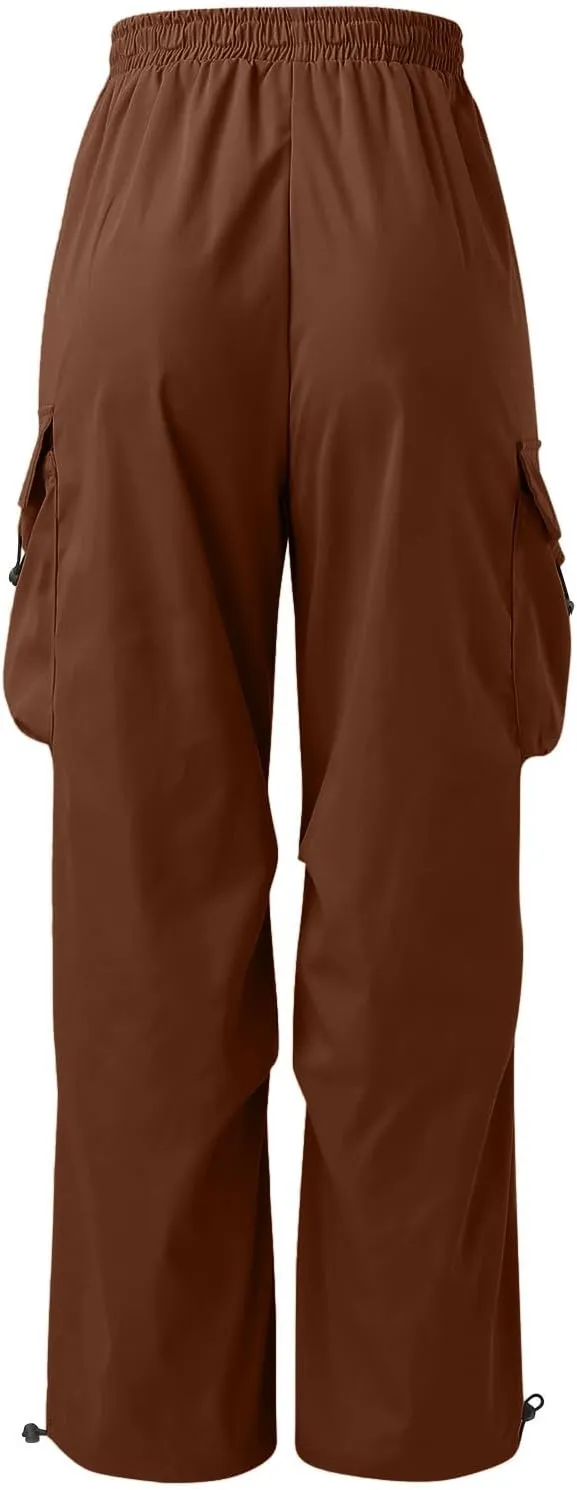 Mens Cargos Pant Drawstring Elastic Waist Work Pant with Pockets Casual Stretch Cargo Joggers Men