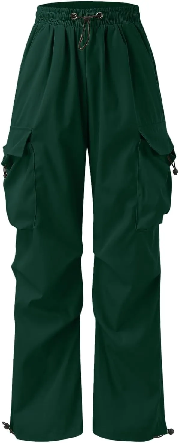 Mens Cargos Pant Drawstring Elastic Waist Work Pant with Pockets Casual Stretch Cargo Joggers Men
