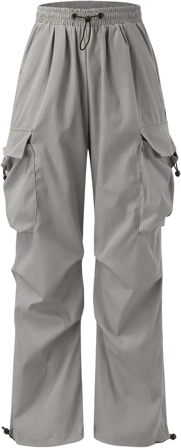 Mens Cargos Pant Drawstring Elastic Waist Work Pant with Pockets Casual Stretch Cargo Joggers Men