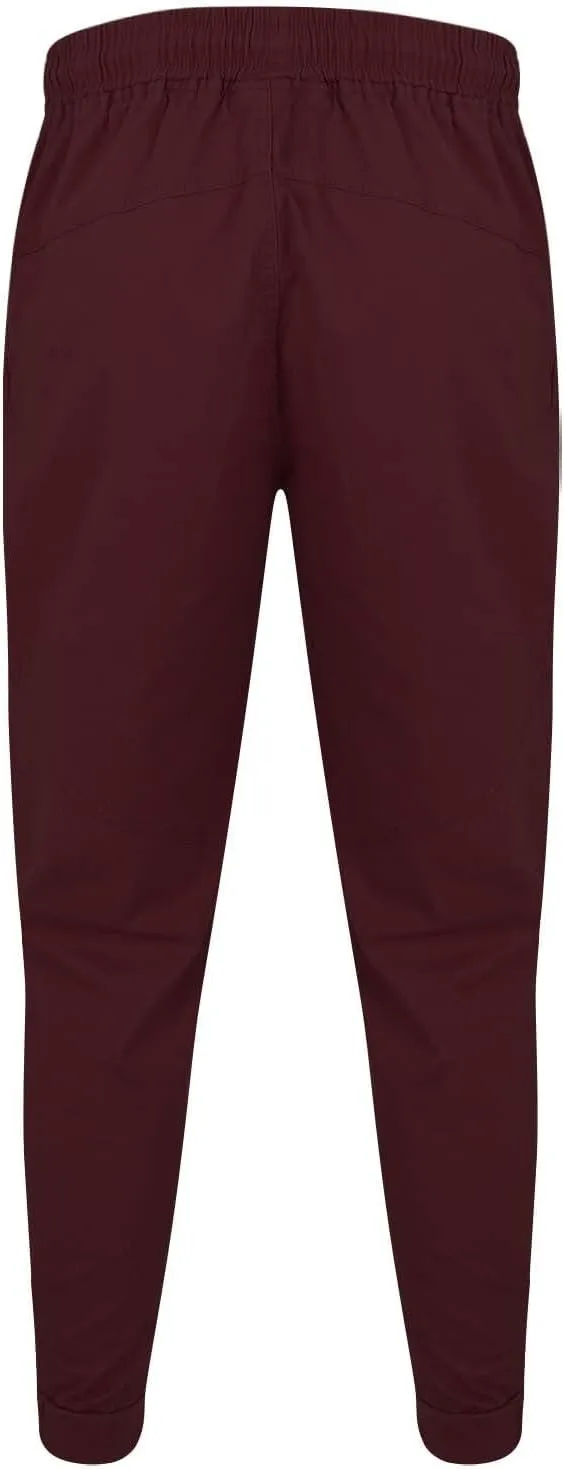 Mens Casual Cargo Pants Casual Elastic Waist Drawstring Trousers Slim Fit Cinch Bottom Tapered Sweatpants for Men
