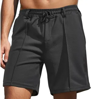 Mens Casual Shorts Flat Front Slim Fit Durability and Comfortable High Waist Shorts 2025 Summer