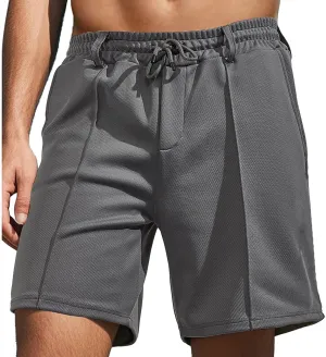 Mens Casual Shorts Flat Front Slim Fit Durability and Comfortable High Waist Shorts 2025 Summer