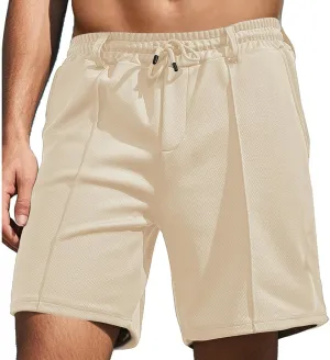 Mens Casual Shorts Flat Front Slim Fit Durability and Comfortable High Waist Shorts 2025 Summer
