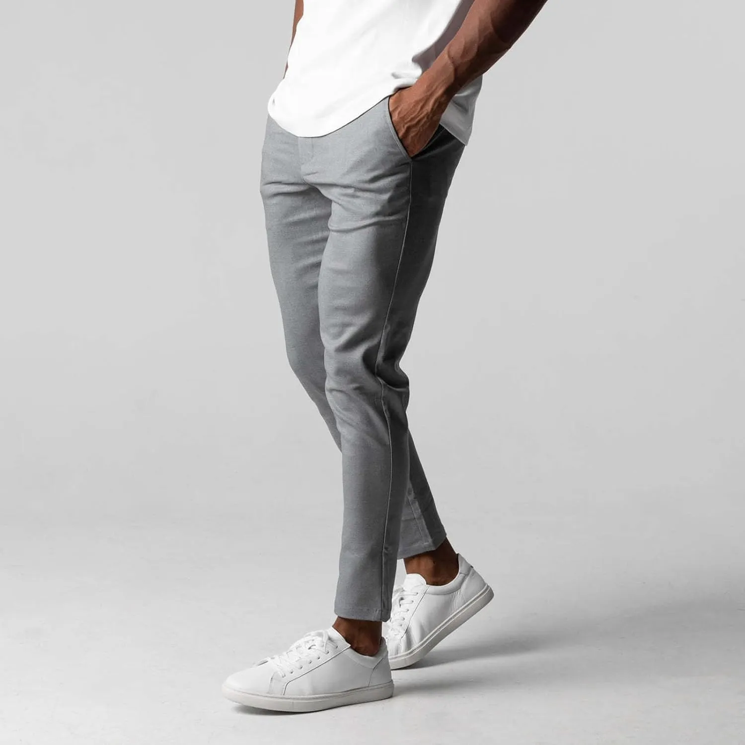 Mens Casual Stretch Chino Dress Pants Classic Active Slim Fit Elasticity Trousers Stretch Flat-Front Tapered Slacks