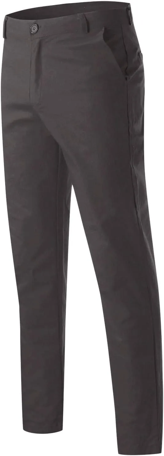 Men's Chino Pants Classic-Fit Casual Stretch Trousers Straight-Fit Wrinkle-Resistant Pants Casual Slim-Fit Pants