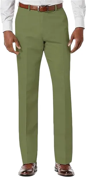 Men's Classic Trousers Slim Fit Straight Leg Pants Lightweight Stretchy Casual Pants Spring Simple Stylish Trousers