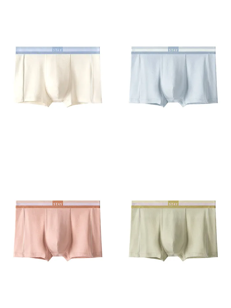Mens Contrast Color Striped Modal Trunks