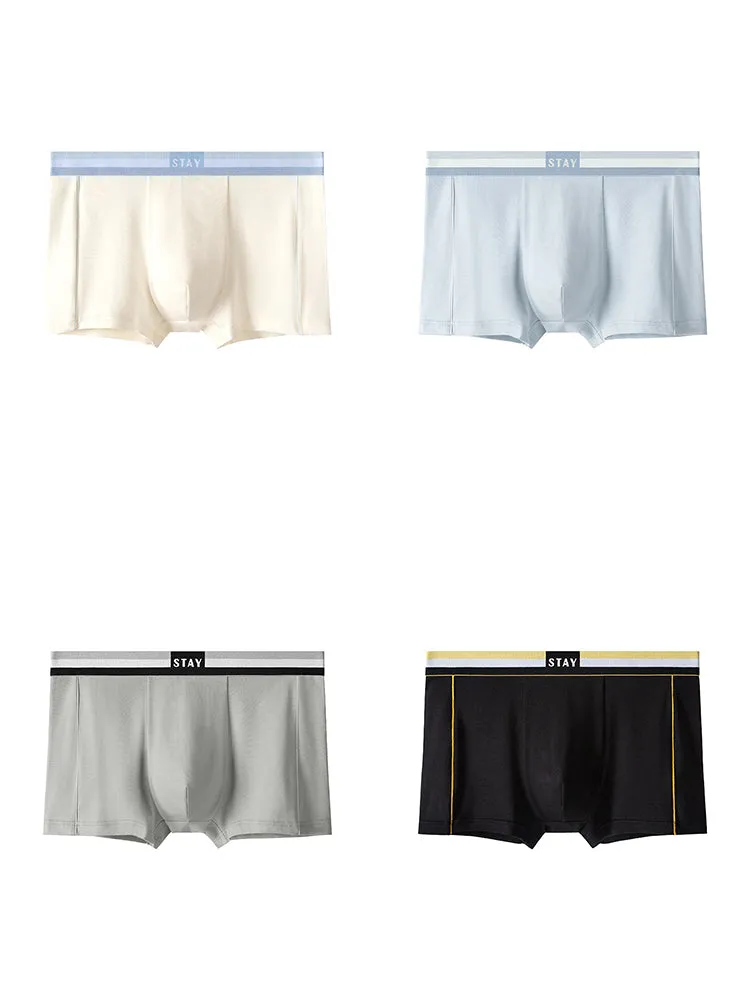 Mens Contrast Color Striped Modal Trunks