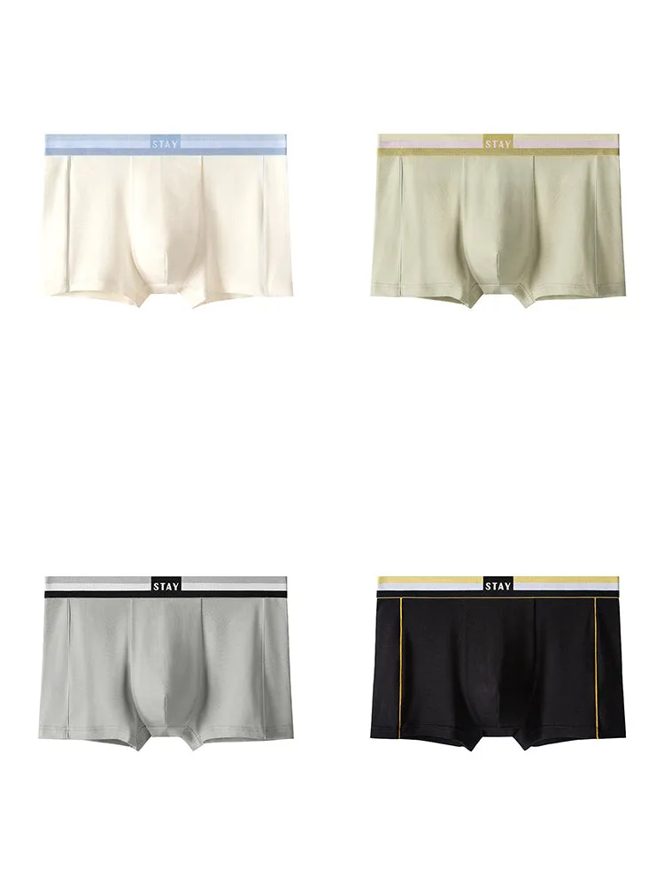 Mens Contrast Color Striped Modal Trunks