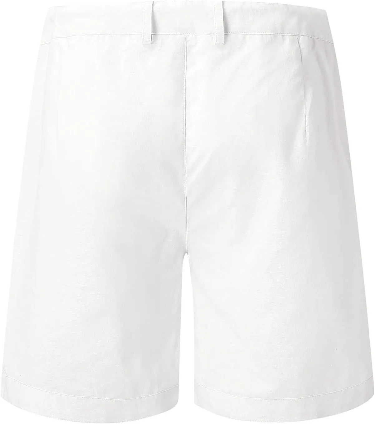 Mens Cotton Linen Shorts Casual Classic Fit Work Shorts Lightweight Solid Drawstrings Shorts with Pocket