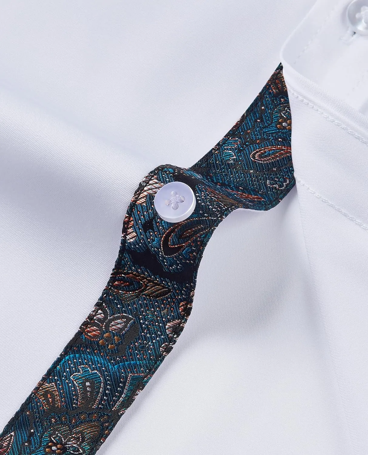 Mens Dress Shirts Long Sleeve Dress Shirts for Men Inner Contrast Button Down Casual Shirts for Men Big and Tall