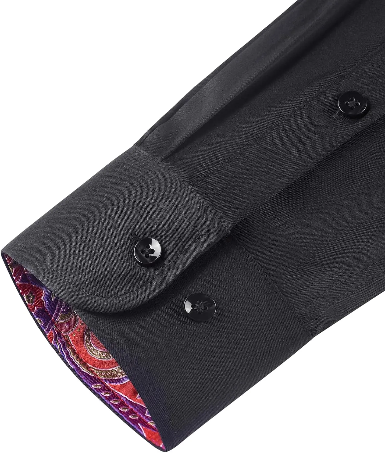 Mens Dress Shirts Long Sleeve Dress Shirts for Men Inner Contrast Button Down Casual Shirts for Men Big and Tall