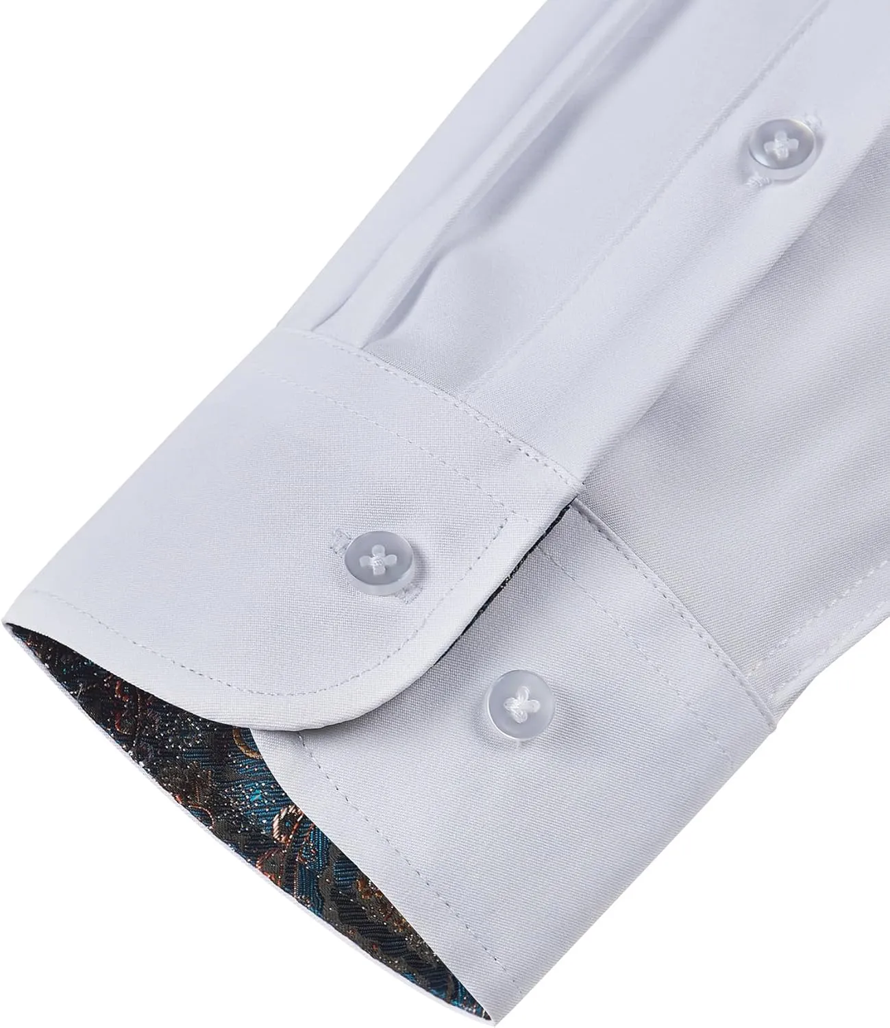Mens Dress Shirts Long Sleeve Dress Shirts for Men Inner Contrast Button Down Casual Shirts for Men Big and Tall