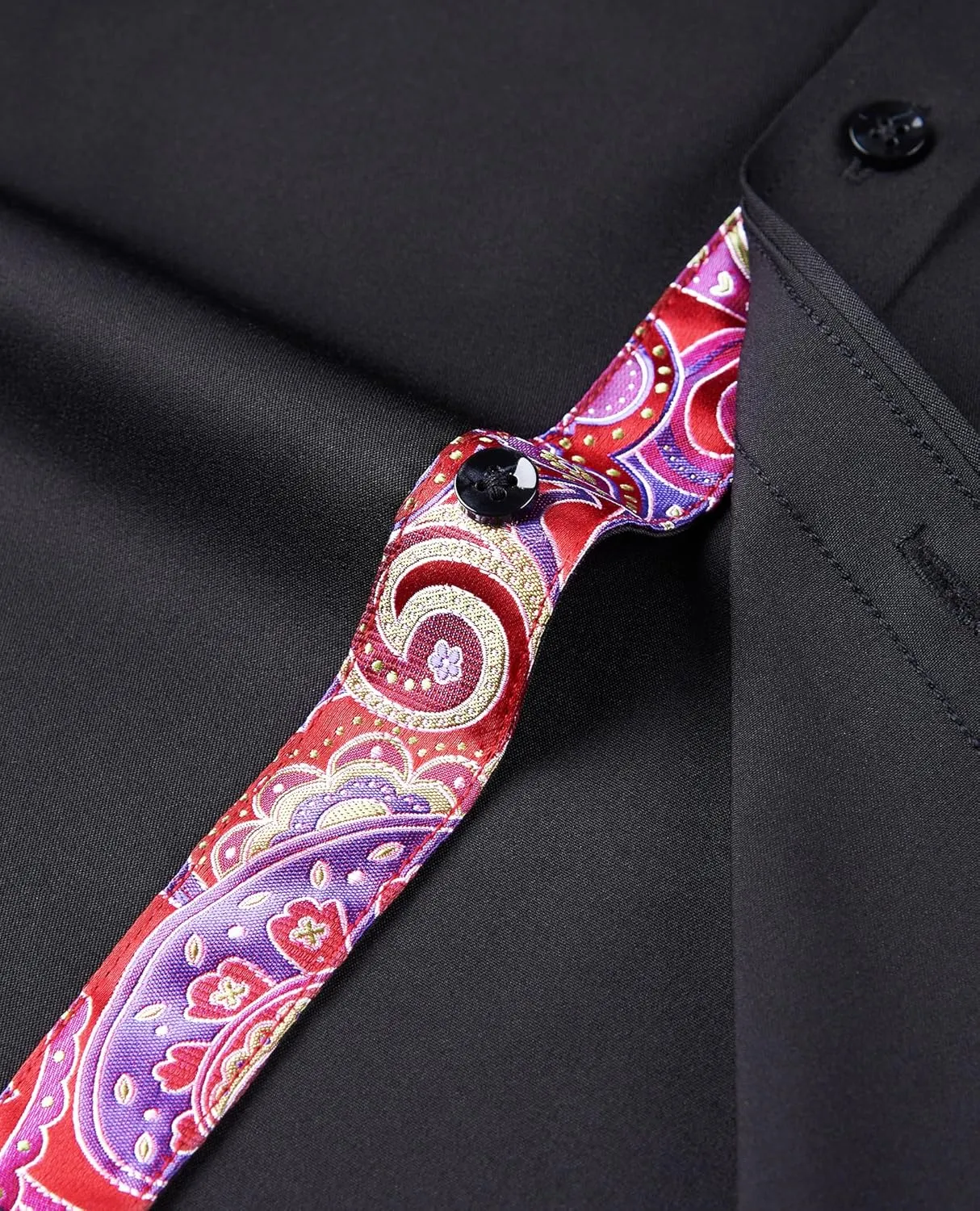 Mens Dress Shirts Long Sleeve Dress Shirts for Men Inner Contrast Button Down Casual Shirts for Men Big and Tall