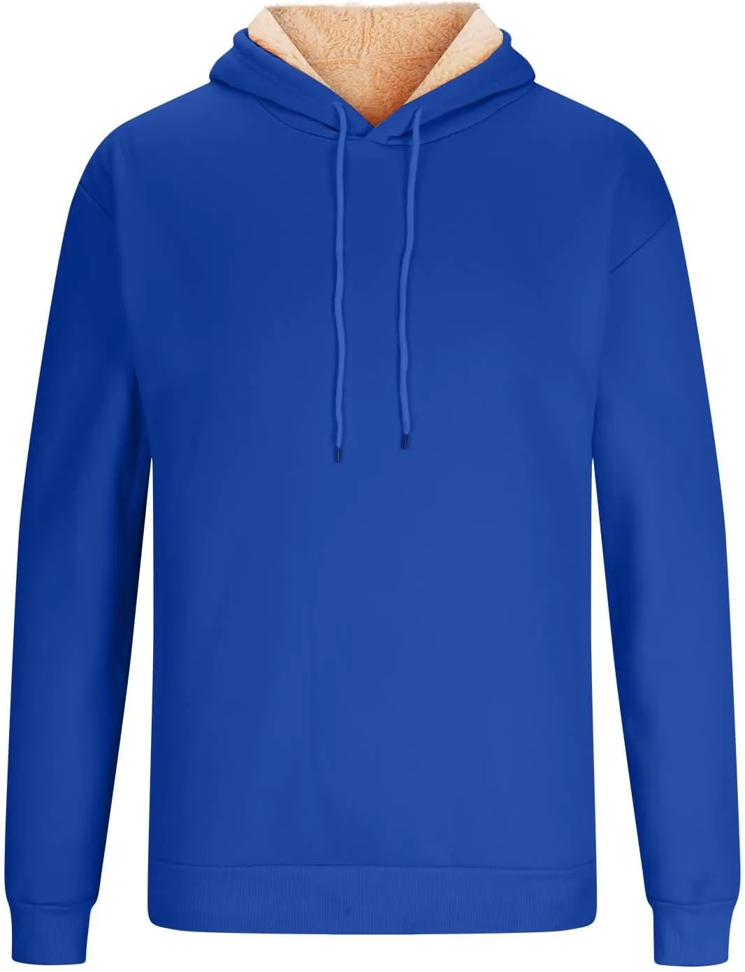 Mens Fleece Pullover Fleece Lined Heavy Weight Hoodie Heavy Duty Winter Hooded Sweatshirt Thermal Warm Sweatshirts