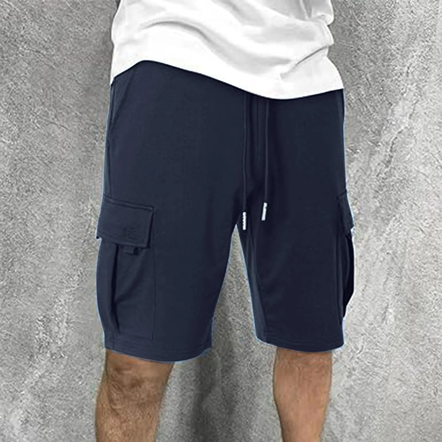 Men's Linen Shorts Mens White Dress Summer Casual Wear Cargo Elastic Waist Men for Woodland Camouflag SweatShorts