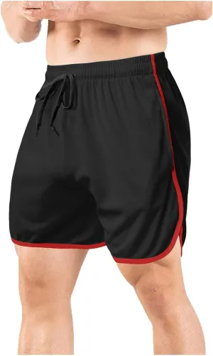 Men's Mesh Gym Shorts with Pockets Performance for Workouts Basketball Shorts Casual Elastic Running Shorts