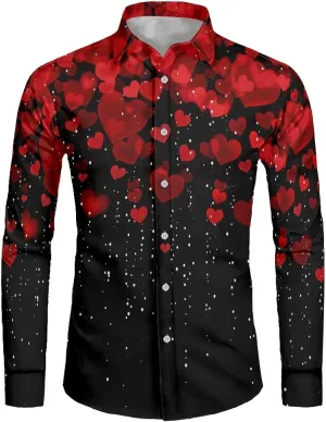 Men's Muscle Fit Dress Shirts Wrinkle-Free Long Sleeve Casual Button Down Shirts